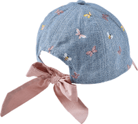 Basecap mit Schmetterlings-Muster, blau + rosa, Gr. 50/51, 1 St