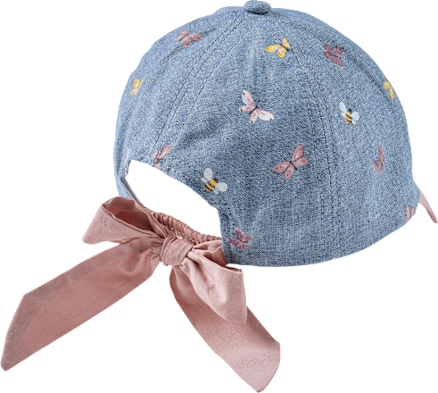 Basecap mit Schmetterlings-Muster, blau + rosa, Gr. 50/51, 1 St