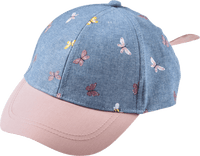 ALANA Basecap mit Schmetterlings-Muster, blau + rosa, Gr. 54/55, 1 St