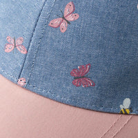 ALANA Basecap mit Schmetterlings-Muster, blau + rosa, Gr. 54/55, 1 St
