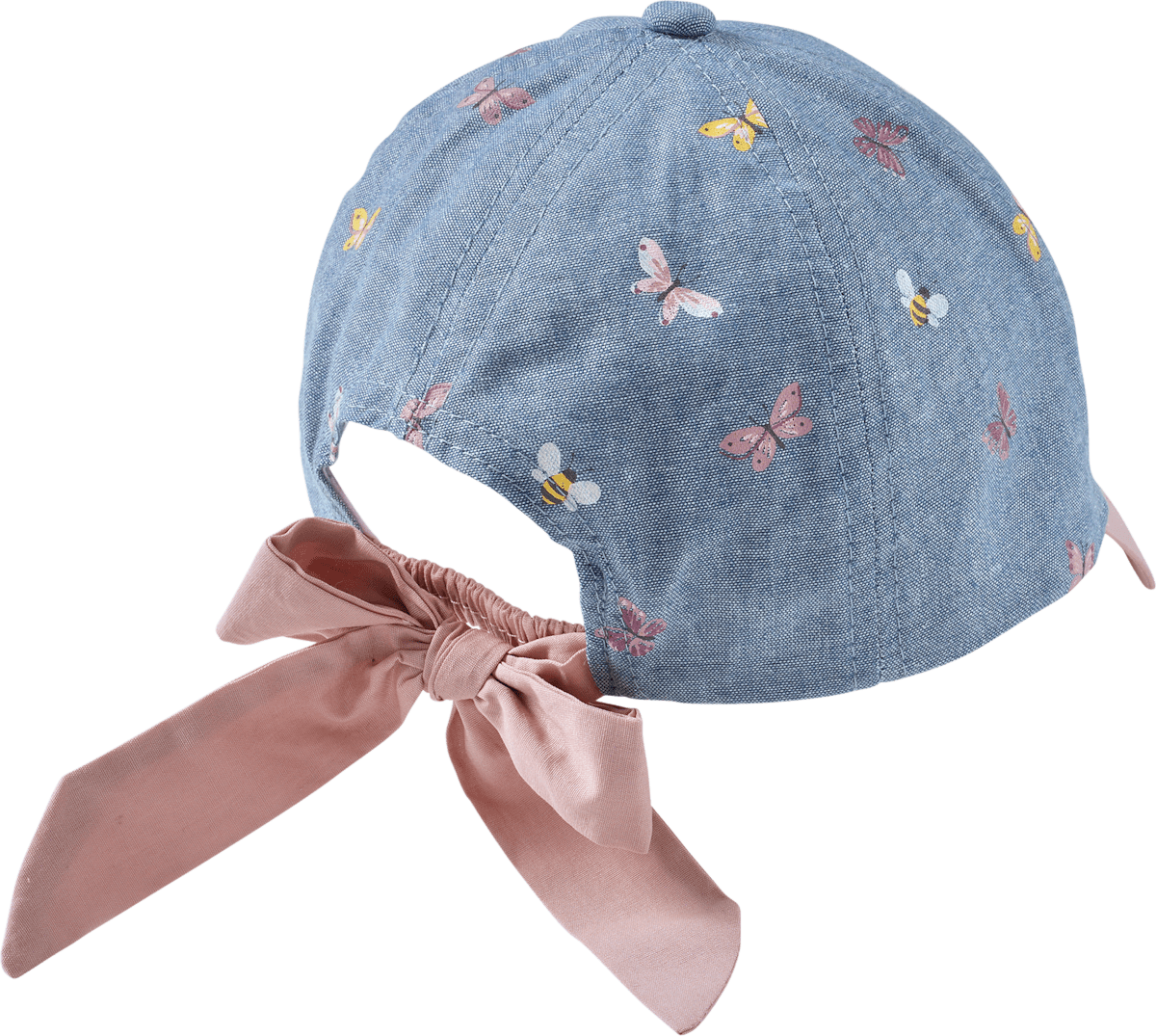 ALANA Basecap mit Schmetterlings-Muster, blau + rosa, Gr. 54/55, 1 St