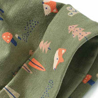 Beanie mit Fuchs-Muster, grün, Gr. 48/49, 1 St
