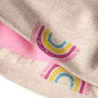 Beanie mit Regenbogen-Muster, beige, Gr. 52/53, 1 St