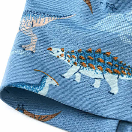 Beanie Pro Climate mit Dino-Muster, blau, Gr. 50/51, 1 St ALANA