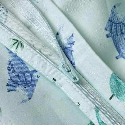 Beddengoed met dinosaurussenpatroon, lichtblauw, 135 x 200 + 80 x 80 cm, 1 stuk