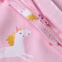 Beddengoed met eenhoornmotief, roze, 135 x 200 + 80 x 80 cm, 1 stuk