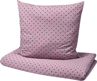 Bettwäsche mit Herz-Muster, rosa, 140 x 200 + 80 x 80, 1 St