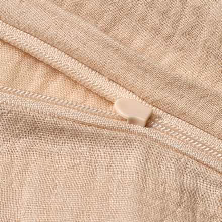 Mousseline beddengoedset, beige, 135 x 200 + 80 x 80 cm, 1 stuk