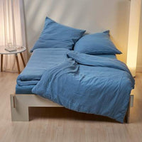 Mousseline beddengoedset, blauw, 100 x 135 + 80 x 80 cm, 1 stuk
