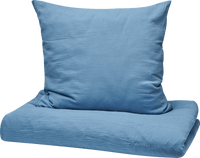 Mousseline beddengoedset, blauw, 100 x 135 + 80 x 80 cm, 1 stuk