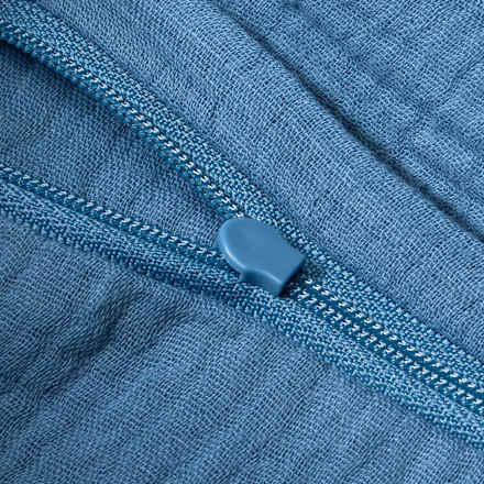 Mousseline beddengoedset, blauw, 100 x 135 + 80 x 80 cm, 1 stuk