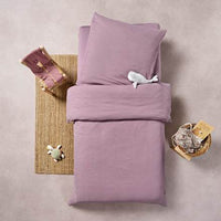 Mousseline beddengoedset, mauve, 100 x 135 + 80 x 80 cm, 1 stuk