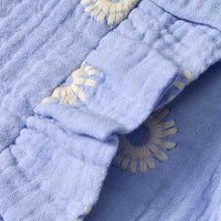 Bluse aus Musselin & mit Blumen-Stickerei, lila, Gr. 128, 1 St