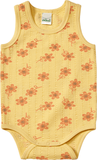 ALANA Body Ärmellos mit Blumen-Muster, gelb, Gr. 98/104, 1 St
