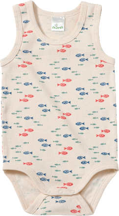 ALANA Body Ärmellos mit Fisch-Muster, beige, Gr. 74/80, 1 St