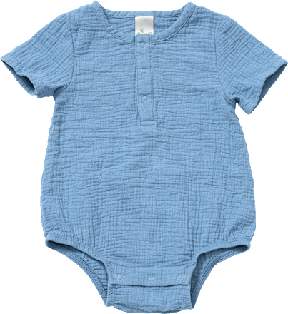 Body Kurzarm aus Musselin, blau, Gr. 98/104, 1 St ALANA