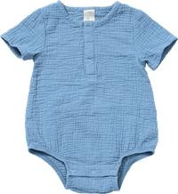 Body Kurzarm aus Musselin, blau, Gr. 98/104, 1 St ALANA
