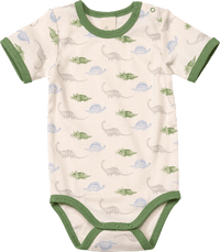 Body Kurzarm mit Dinosaurier-Muster, beige, Gr. 74/80, 1 St ALANA