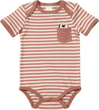 Body Kurzarm mit Hund-Applikation, braun, Gr. 86/92, 1 St