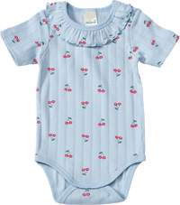 ALANA Body Kurzarm mit Kirschen-Muster, blau, Gr. 86/92, 1 St