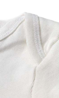 Body met korte mouwen, wit, maat 98/104, 1 stuk