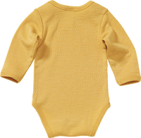 Lang mouwen body van biologische wol en zijde, geel, maat 86/92, 1 stuk