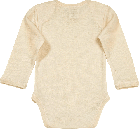 Body Langarm aus Bio-Wolle und Seide, natur, Gr. 62/68, 1 St