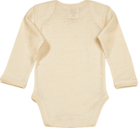 Body Langarm aus Bio-Wolle und Seide, natur, Gr. 74/80, 1 St