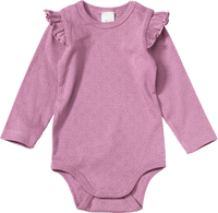 Body Langarm mit Ajour-Struktur Herz, lila, Gr. 98/104, 1 St ALANA