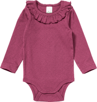 Body Langarm mit Ajour-Struktur, lila, Gr. 98/104, 1 St