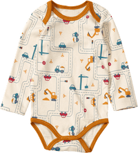Body Langarm mit Baustellen-Muster, beige, Gr. 74/80, 1 St ALANA