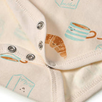 ALANA Body Langarm mit Milch-und-Croissant-Muster, beige, Gr. 74/80, 1 St
