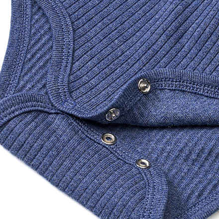 Body Langarm mit Ripp-Struktur, blau, Gr. 74/80, 1 St