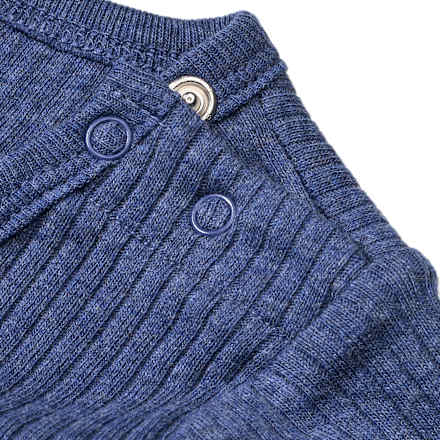Body Langarm mit Ripp-Struktur, blau, Gr. 74/80, 1 St