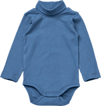Body Langarm mit Rollkragen & Ripp-Struktur, blau, Gr. 98/104, 1 St