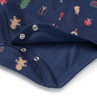 ALANA Body Langarm mit Weihnachts-Muster, blau, Gr. 98/104, 1 St