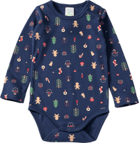 ALANA Body Langarm mit Weihnachts-Muster, blau, Gr. 98/104, 1 St