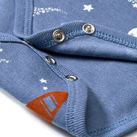 Body Langarm mit Weltall-Muster, blau, Gr. 86/92, 1 St