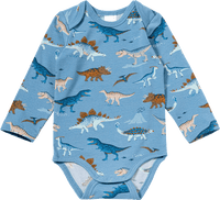 Body Langarm Pro Climate mit Dino-Muster, blau, Gr. 98/104, 1 St
