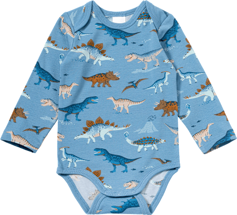 Body Langarm Pro Climate mit Dino-Muster, blau, Gr. 98/104, 1 St