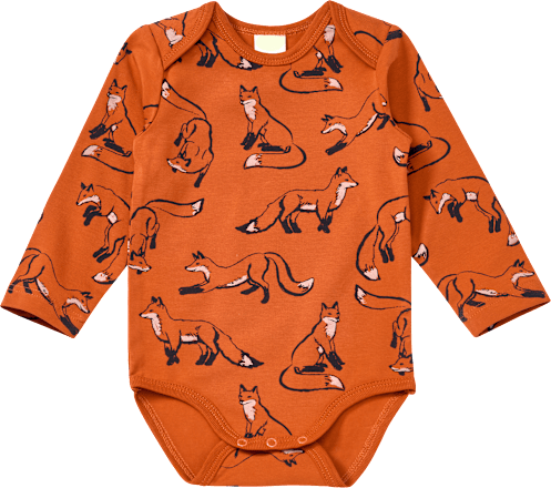 Body Langarm Pro Climate mit Fuchs-Muster, braun, Gr. 98/104, 1 St