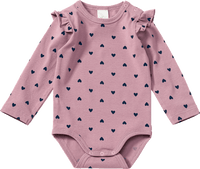 Body Langarm Pro Climate mit Herz-Muster, lila, Gr. 74/80, 1 St