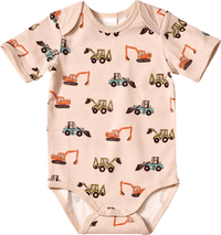 Body Pro Climate Kurzarm mit Baustellenfahrzeug-Muster, beige, Gr. 74/80, 1 St ALANA