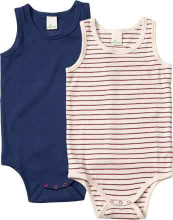 Bodys Ärmellos, blau, Gr. 86/92, 2 St