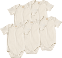 Bodys Kurzarm, weiß, Gr. 98/104, 5 St