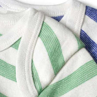 Bodys Langarm mit Ringel-Muster, blau + grün, Gr. 98/104, 2 St ALANA