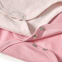 Bodys Langarm mit Ripp-Struktur, rosa + beige, Gr. 74/80, 2 St