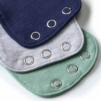 Bodyverlängerungen mit Druckknöpfen, grün + grau + blau, 3 St