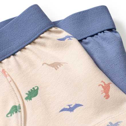 Boxershorts mit Dino-Muster, blau + beige, Gr. 134/140, 2 St ALANA