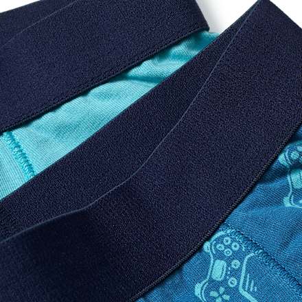 Boxershorts mit Game-Muster, blau, Gr. 122/128, 2 St